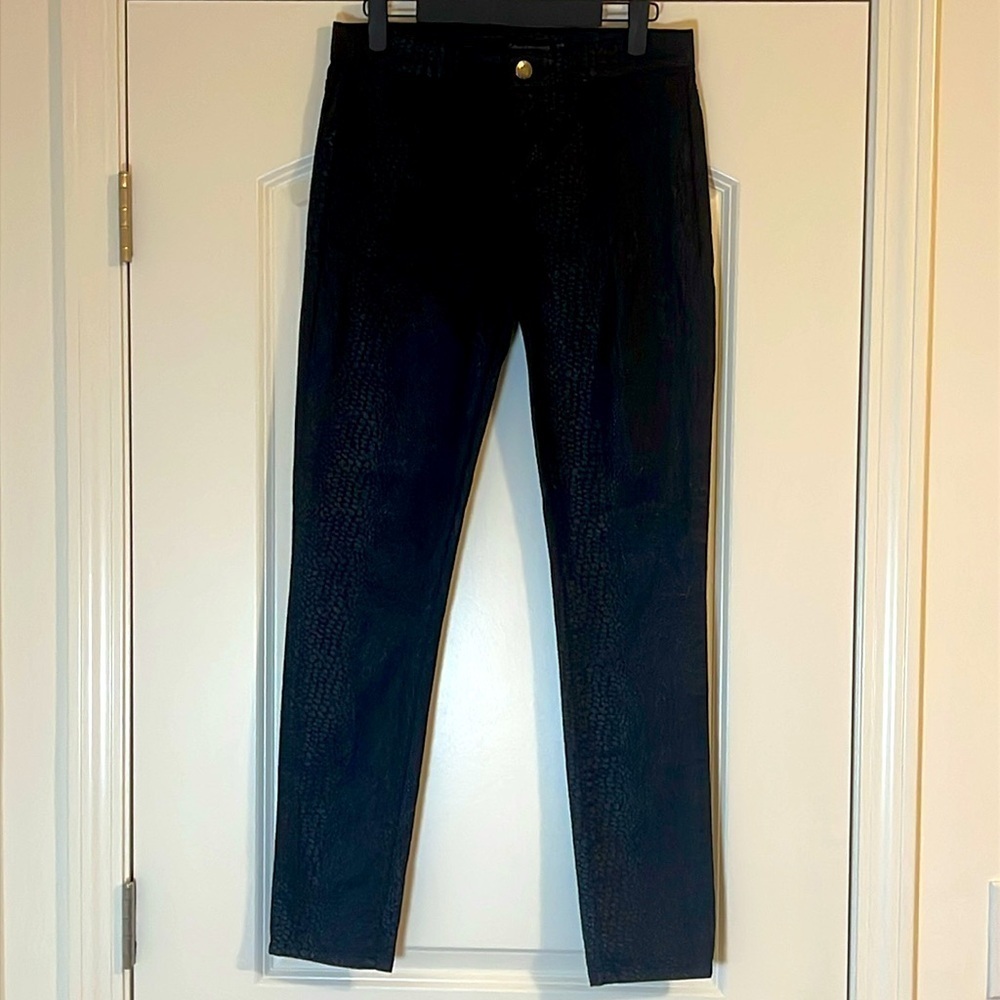 Calvin Klein Black Leopard Print Skinny Jeans Size 27/4